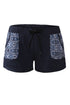 Sexy Stylish Patch Pocket Black Board Shorts
